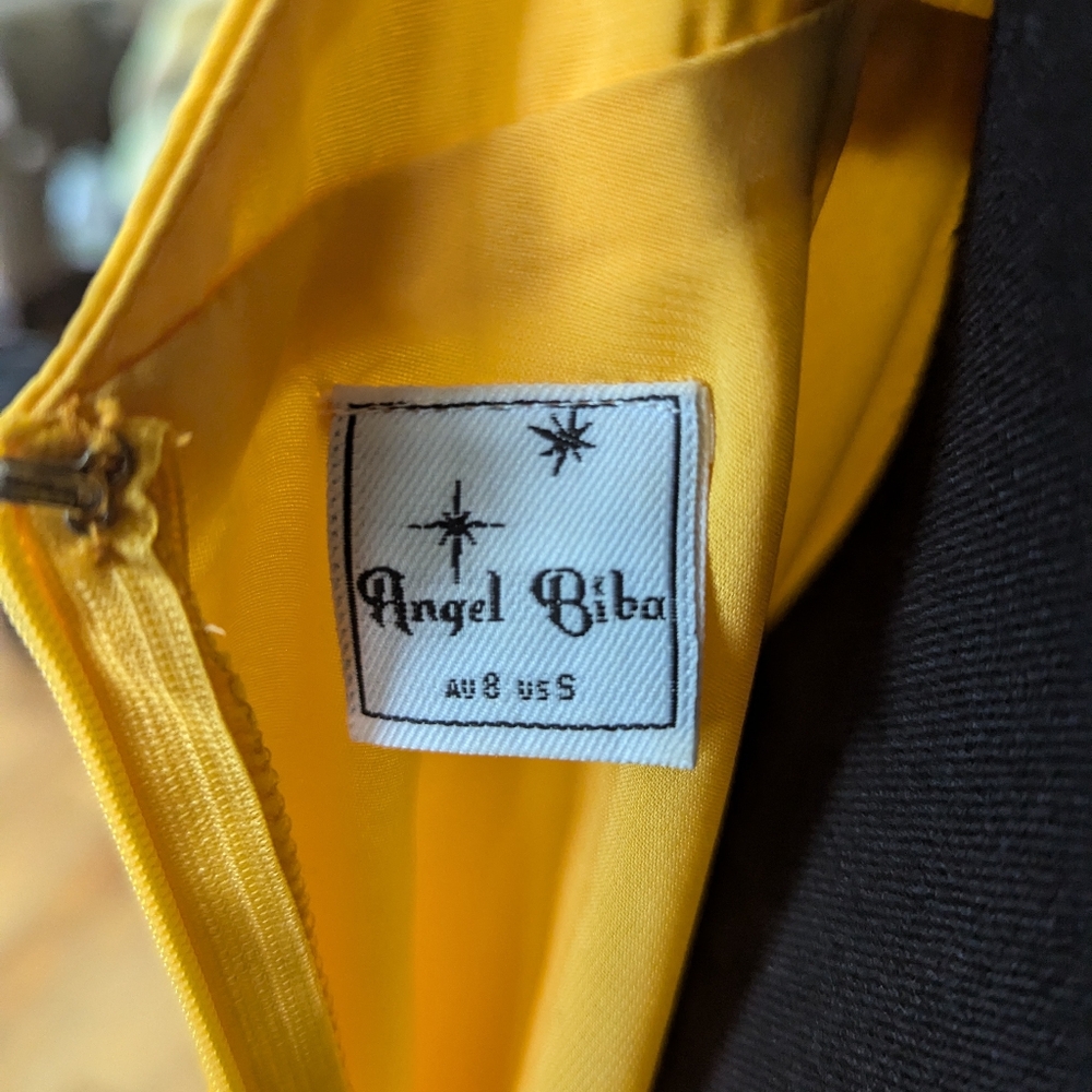 Angel Biba, yellow, lined sundress, Size Small - Picture 4 of 4
